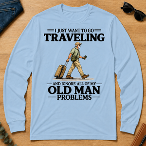 I Just Want To Go Traveling Vintage - light-blue - LST2D-LightBlue