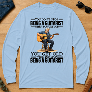 Vintage You Get Old When You Stop Being A Guitarist - light-blue - LST2D-LightBlue