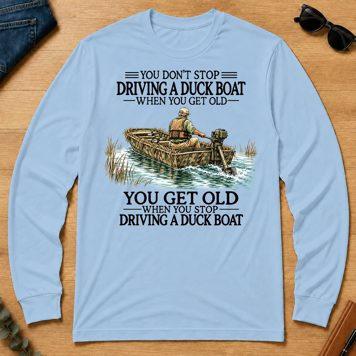 Don't Stop Driving Duck Boat - light-blue - LST2D-LightBlue