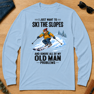 I Just Want To Ski The Slopes Art - light-blue - LST2D-LightBlue