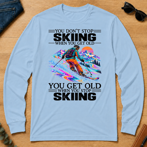 Psychedelic You Get Old When You Stop Skiing - light-blue - LST2D-LightBlue