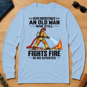An Old Man Still Fights Fire In His 70s - light-blue - LST2D-LightBlue