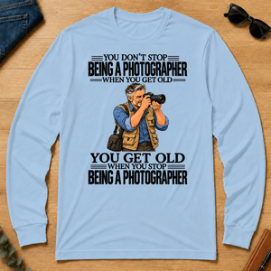 Vintage You Get Old When You Stop Being A Photographer - light-blue - LST2D-LightBlue