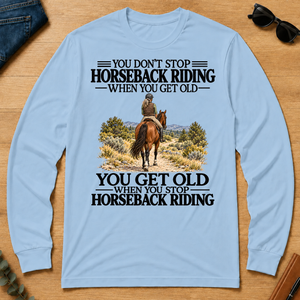 Don't Stop Horseback Riding - light-blue - LST2D-LightBlue