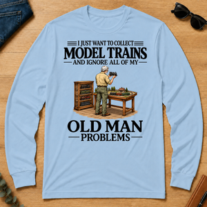 I Just Want To Collect Model Trains - light-blue - LST2D-LightBlue