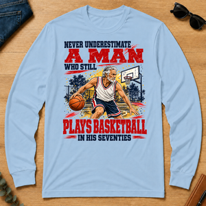 A Man Still Plays Basketball In His 70s - light-blue - LST2D-LightBlue