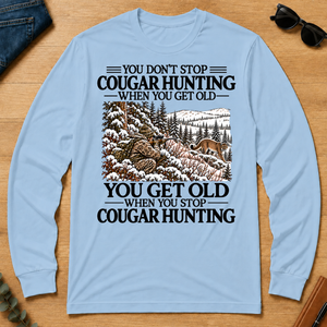 Don't Stop Mountain Lion Hunting Snow - light-blue - LST2D-LightBlue