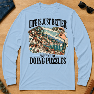 Life Is Just Better When I'm Doing Puzzles - light-blue - LST2D-LightBlue