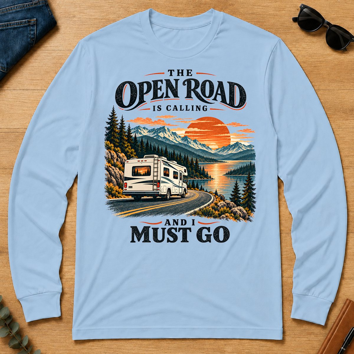 Traveling The Open Road Is Calling And I Must Go - light-blue - LST2D-LightBlue