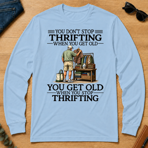 Don't Stop Thrifting Vintage Art - light-blue - LST2D-LightBlue