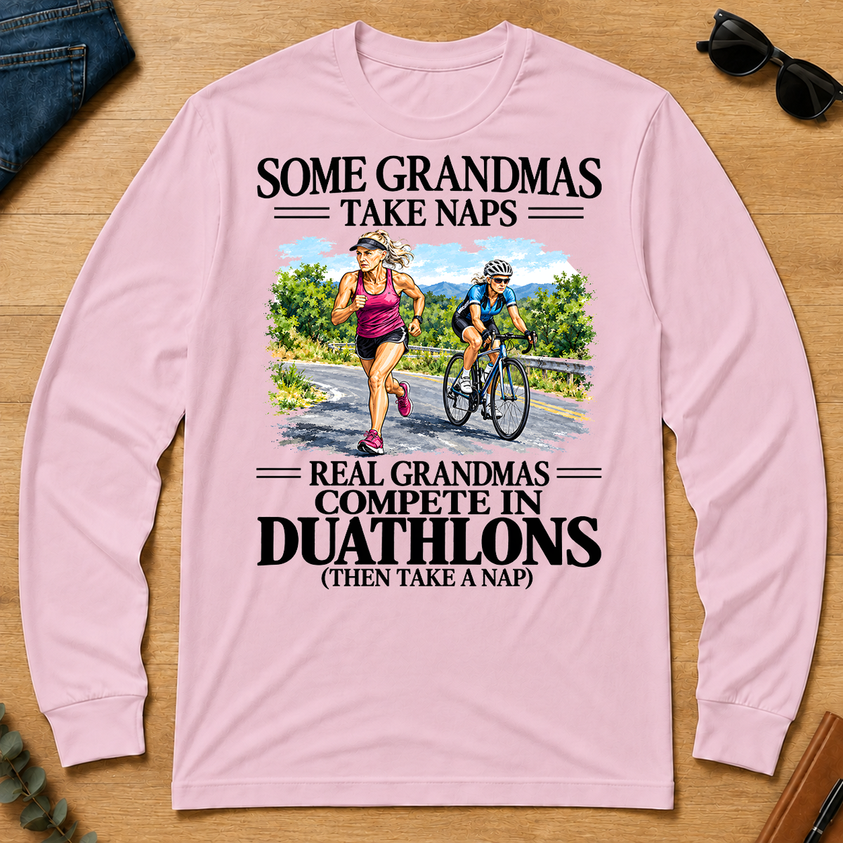 Real Grandmas Compete In Duathlons - light-pink - LST2D-LightPink