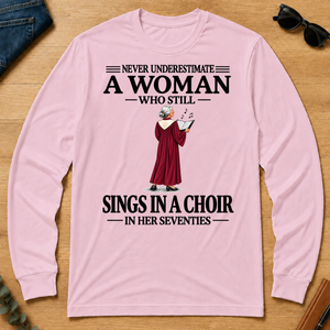 A Woman Still Sings In A Choir In Her Seventies - light-pink - LST2D-LightPink