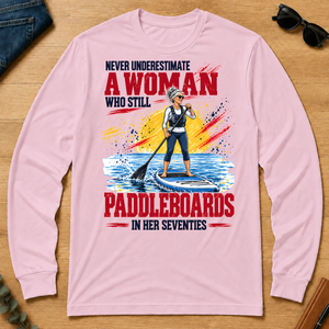 A Woman Still Paddleboards In Her 70s - light-pink - LST2D-LightPink