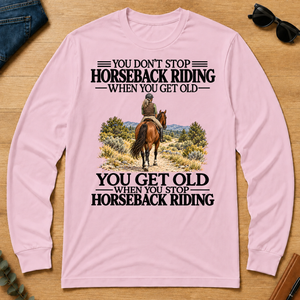 Don't Stop Horseback Riding - light-pink - LST2D-LightPink
