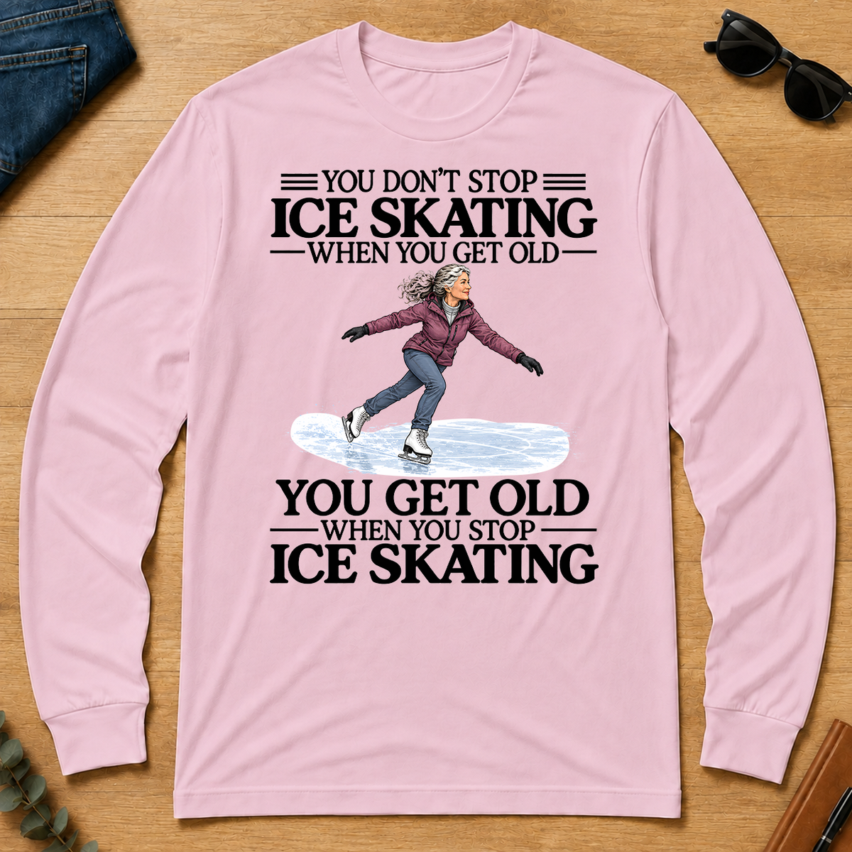 Don't Stop Ice Skating - light-pink - LST2D-LightPink