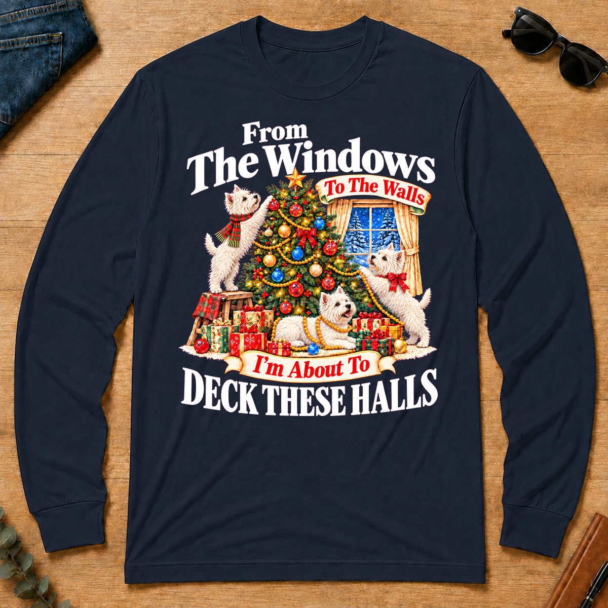 From the Windows to the Walls West Highland White Terrier - navy - LST2D-Navy