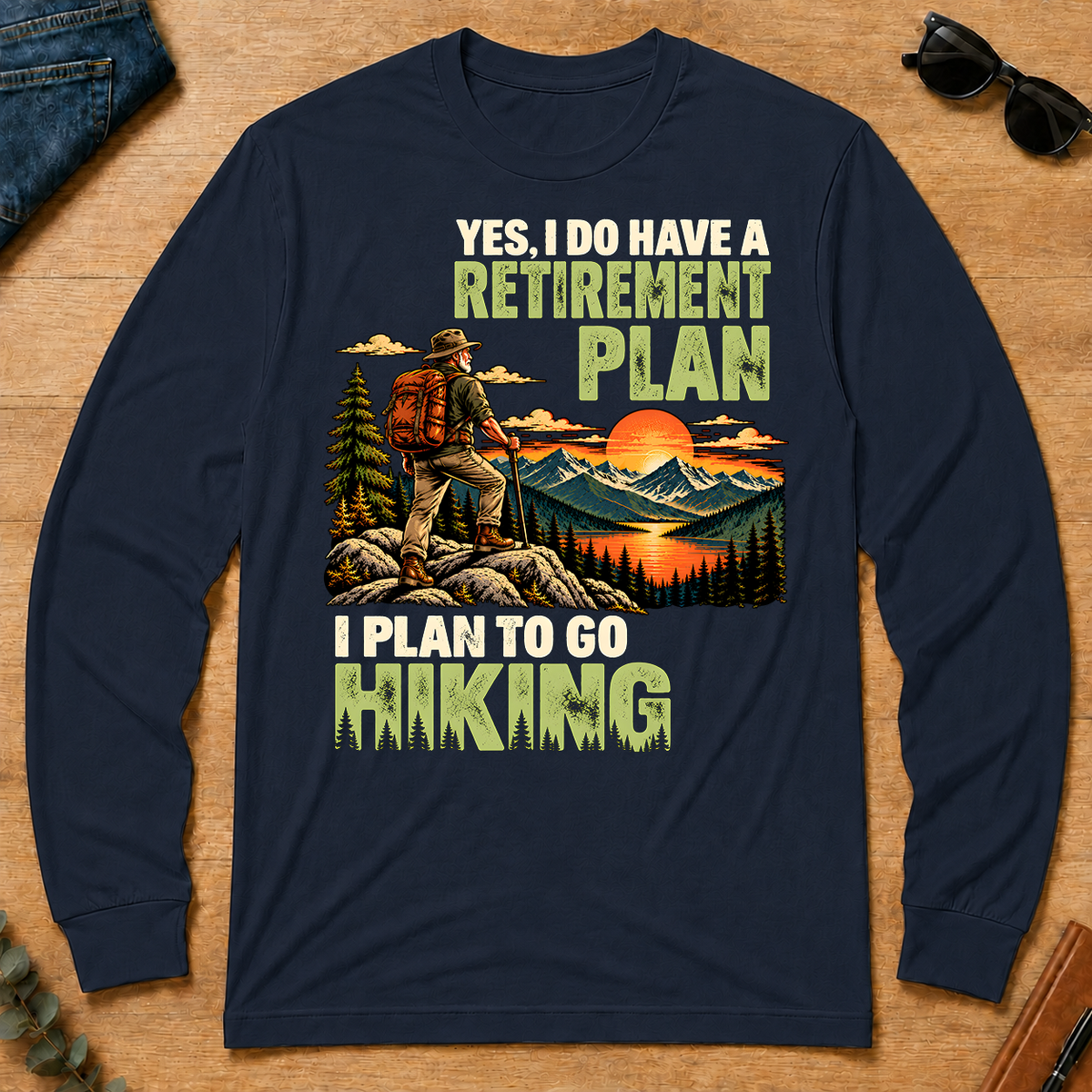 I Plan To Go Hiking - navy - LST2D-Navy