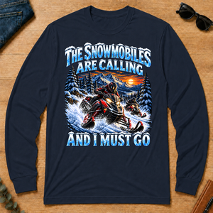 Snowmobiles Are Calling And I Must Go - navy - LST2D-Navy