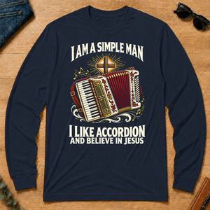 I Like Accordion & Believe In Jesus - navy - LST2D-Navy
