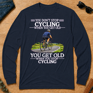 Old Man Don't Stop Cycling - navy - LST2D-Navy