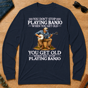 Old Man Don't Stop Playing Banjo - navy - LST2D-Navy