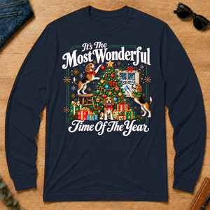 Wonderful Christmas Beagle - navy - LST2D-Navy