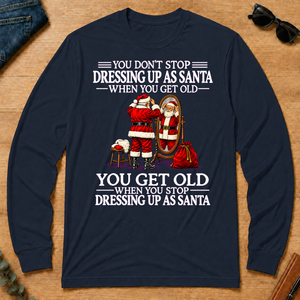 Old Man Don't Stop Dressing Up as Santa - navy - LST2D-Navy