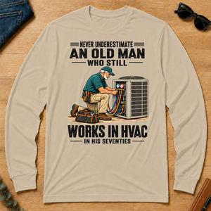 An Old Man Still Works In HVAC In His 70s - sand - LST2D-Sand