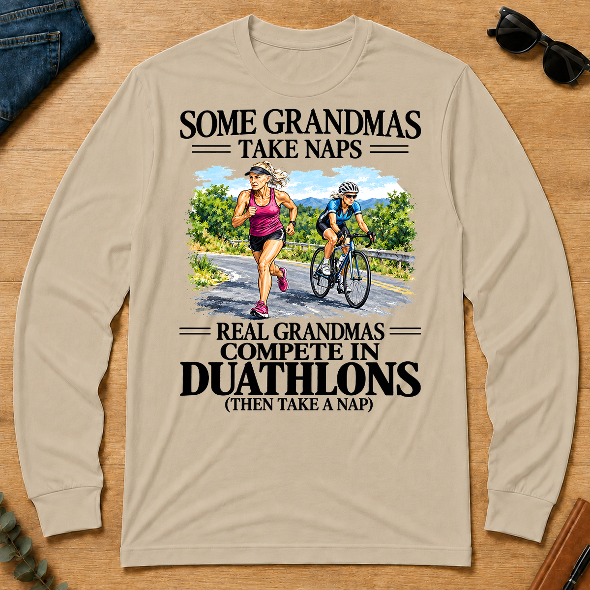 Real Grandmas Compete In Duathlons - sand - LST2D-Sand