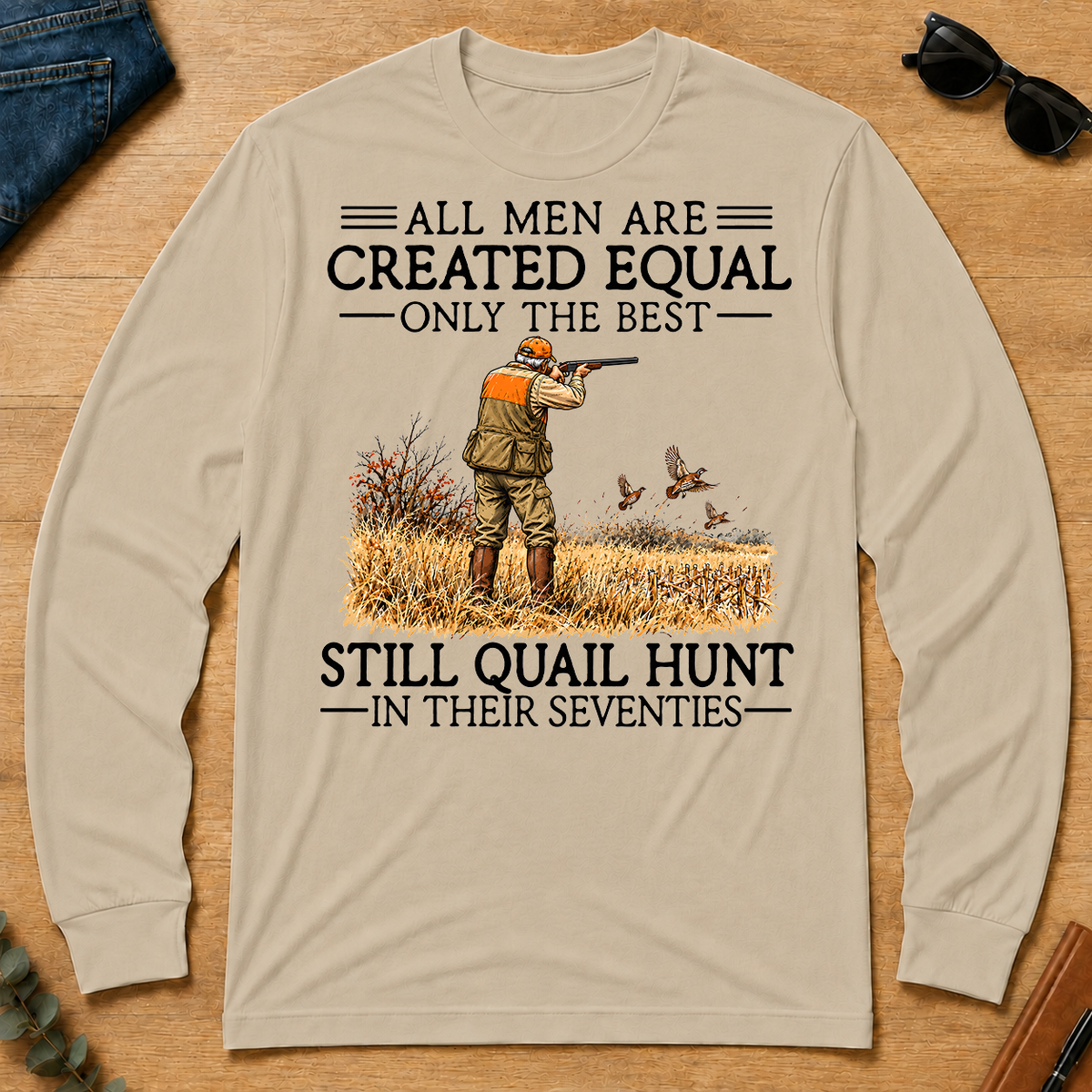 All Men Are Created Equal Quail Hunting 70s - sand - LST2D-Sand