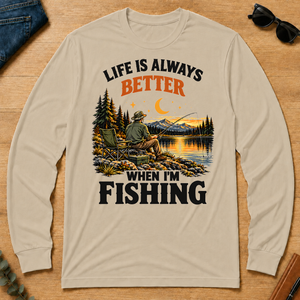 Retro Life Is Always Better When I Am Fishing - sand - LST2D-Sand