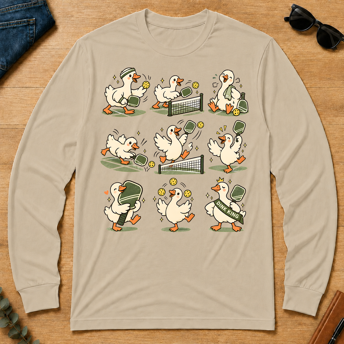 Pickleball Lover Cute Goose - sand - LST2D-Sand
