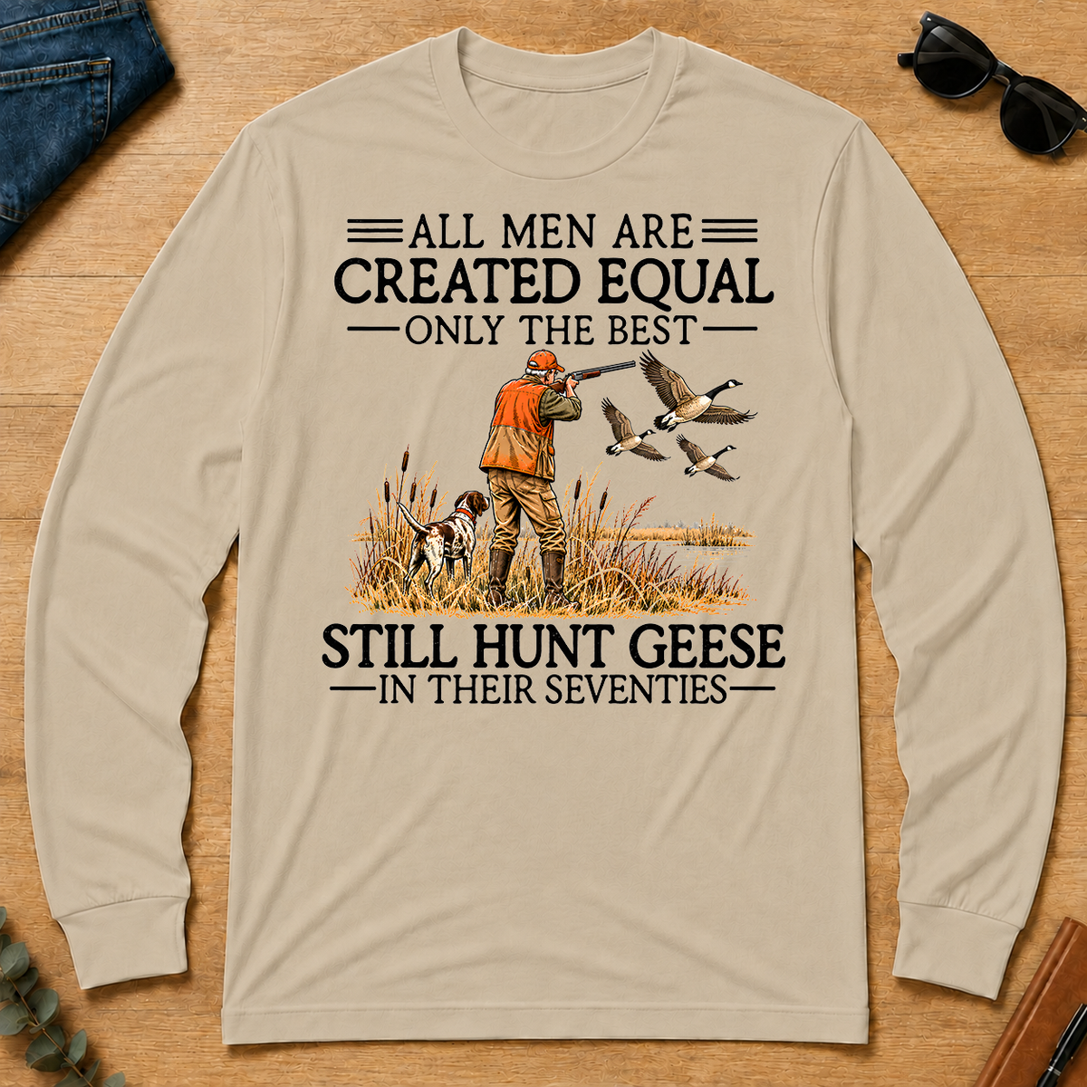 All Men Are Created Equal Geese Hunting 70s - sand - LST2D-Sand