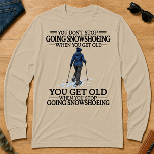 Don't Stop Going Snowshoeing Woman - sand - LST2D-Sand