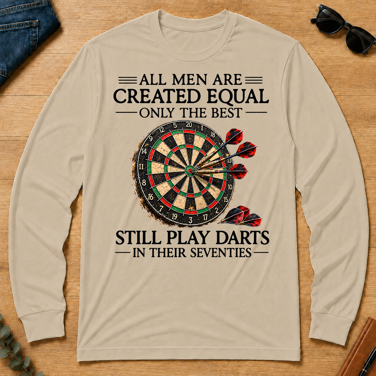 Still Play Darts In 70s - sand - LST2D-Sand