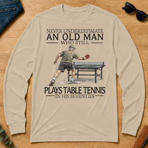 An Old Man Who Still Plays Table Tennis In His Seventies - sand - LST2D-Sand