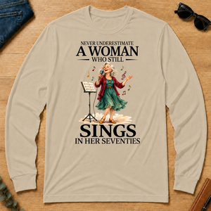 Funny A Woman Still Sings In Her Seventies - sand - LST2D-Sand