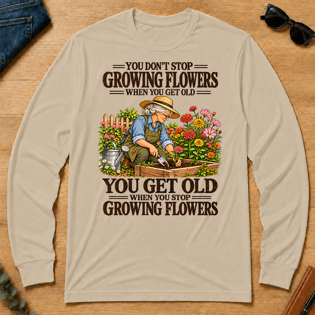 You Get Old When You Stop Growing Flowers - sand - LST2D-Sand