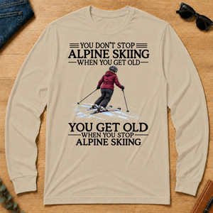 Don't Stop Alpine Skiing Woman - sand - LST2D-Sand