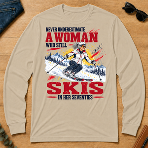 A Woman Still Skis In Her 70s - sand - LST2D-Sand
