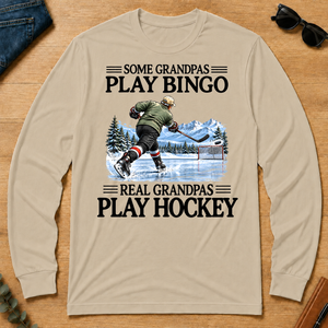 Some Grandpas Play Bingo Real Grandpas Play Hockey - sand - LST2D-Sand