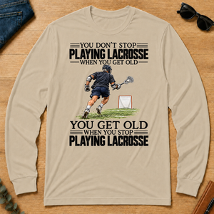 Vintage You Get Old When You Stop Playing Lacrosse - sand - LST2D-Sand