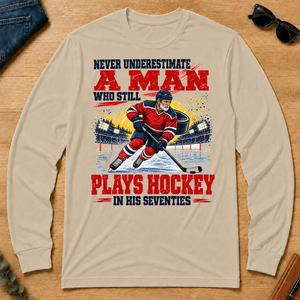 A Man Still Plays Hockey In His 70s - sand - LST2D-Sand