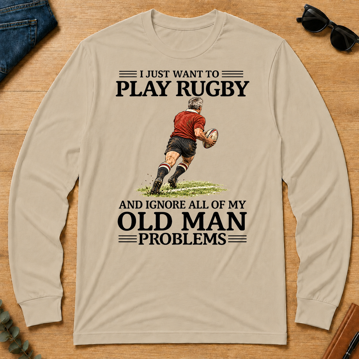 I Just Want To Play Rugby - sand - LST2D-Sand
