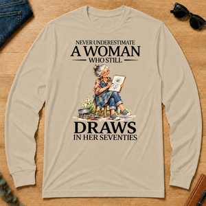Funny A Woman Still Draws In Her Seventies - sand - LST2D-Sand