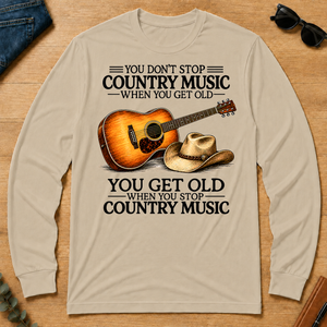 Don't Stop Playing Country Music Vintage Art - sand - LST2D-Sand
