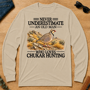 Never Underestimate An Old Man Who Loves Chukar Hunting - sand - LST2D-Sand
