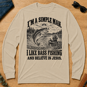 I like Bass Fishing Believe In Jesus - sand - LST2D-Sand