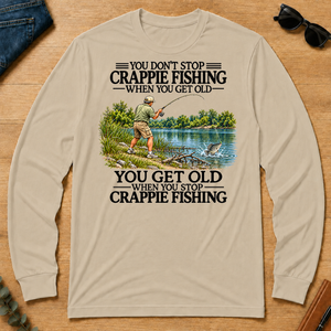 Don't Stop Crappie Fishing Vintage - sand - LST2D-Sand
