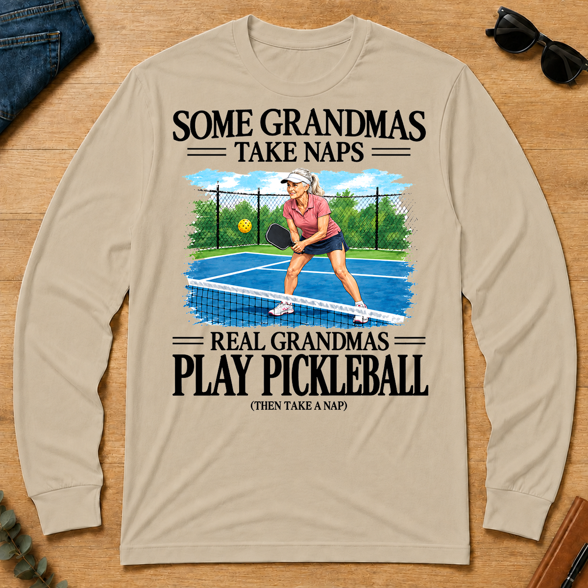 Real Grandmas Play Pickleball - sand - LST2D-Sand